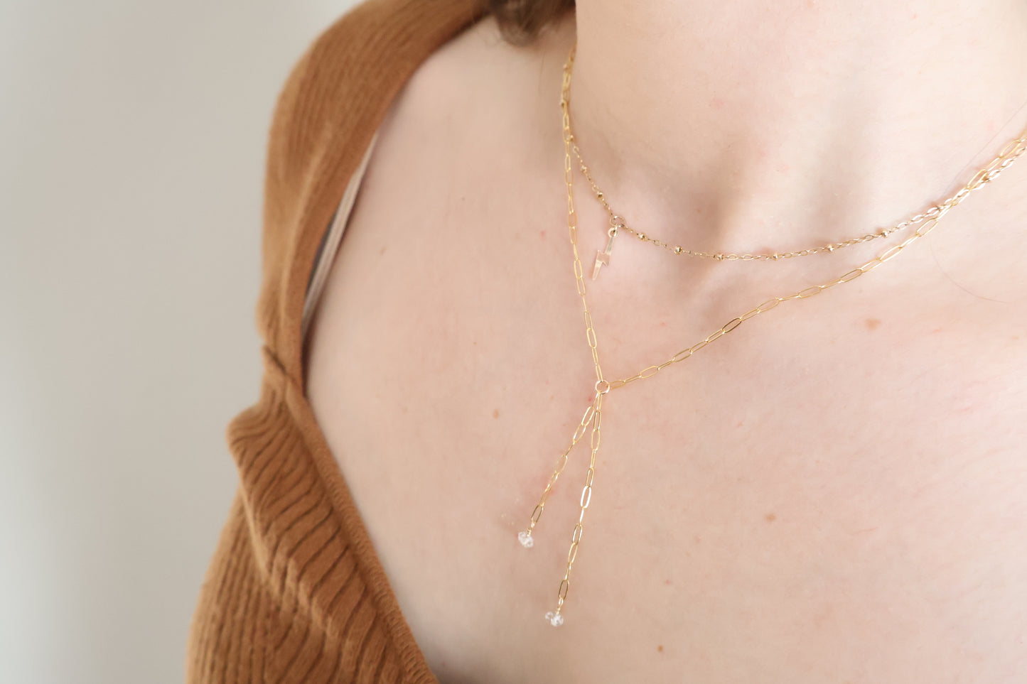 Lariat Birthstone Necklace