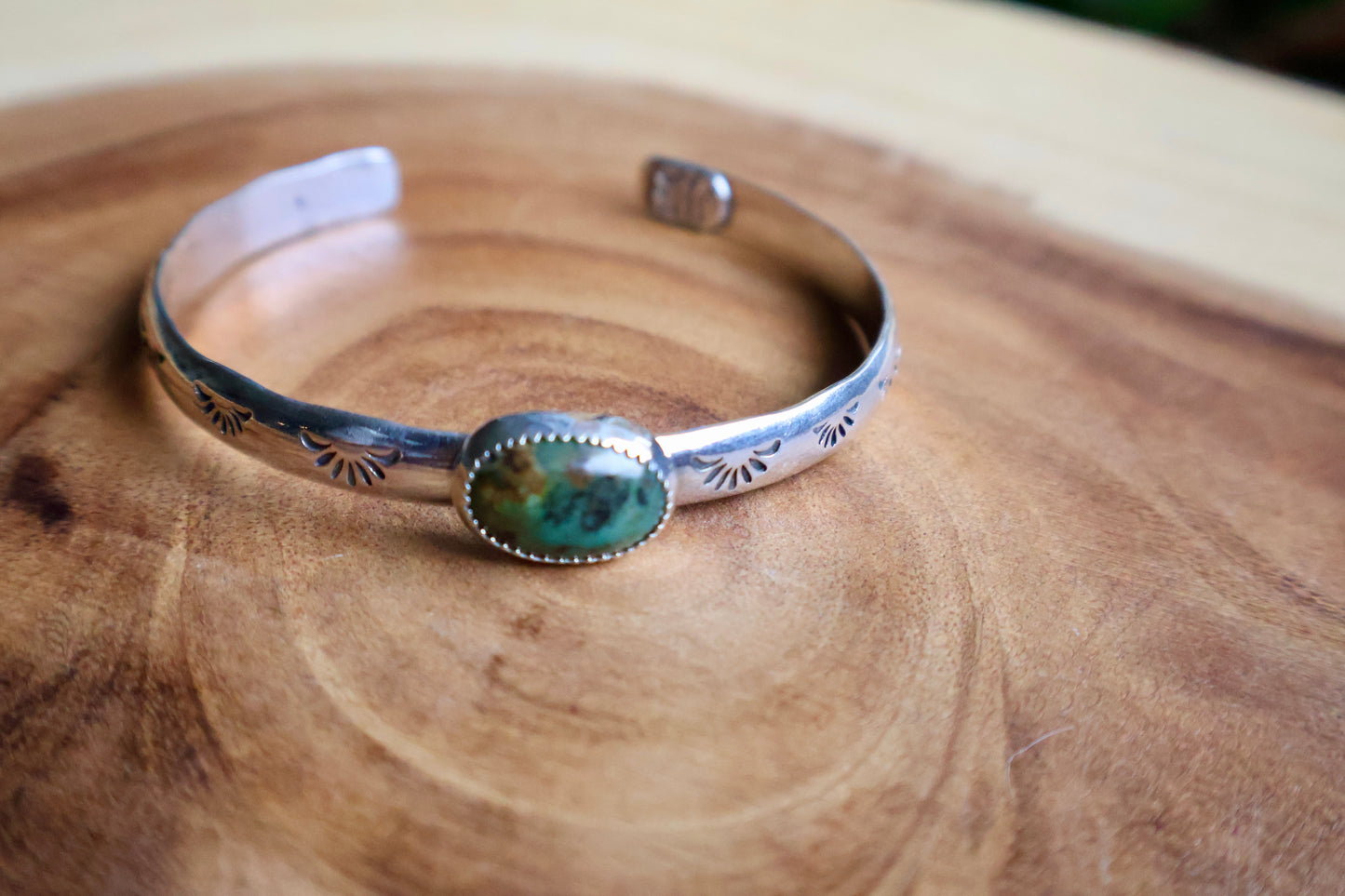 African Turquoise Cuff - 6.75in wrist