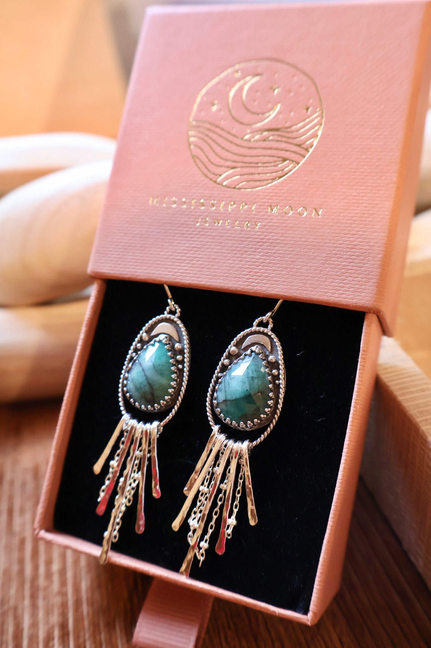 Emerald Fringe Dangles