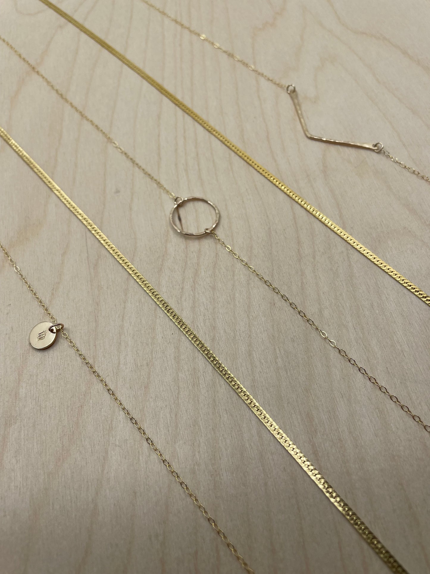 Hammered Circle Necklace