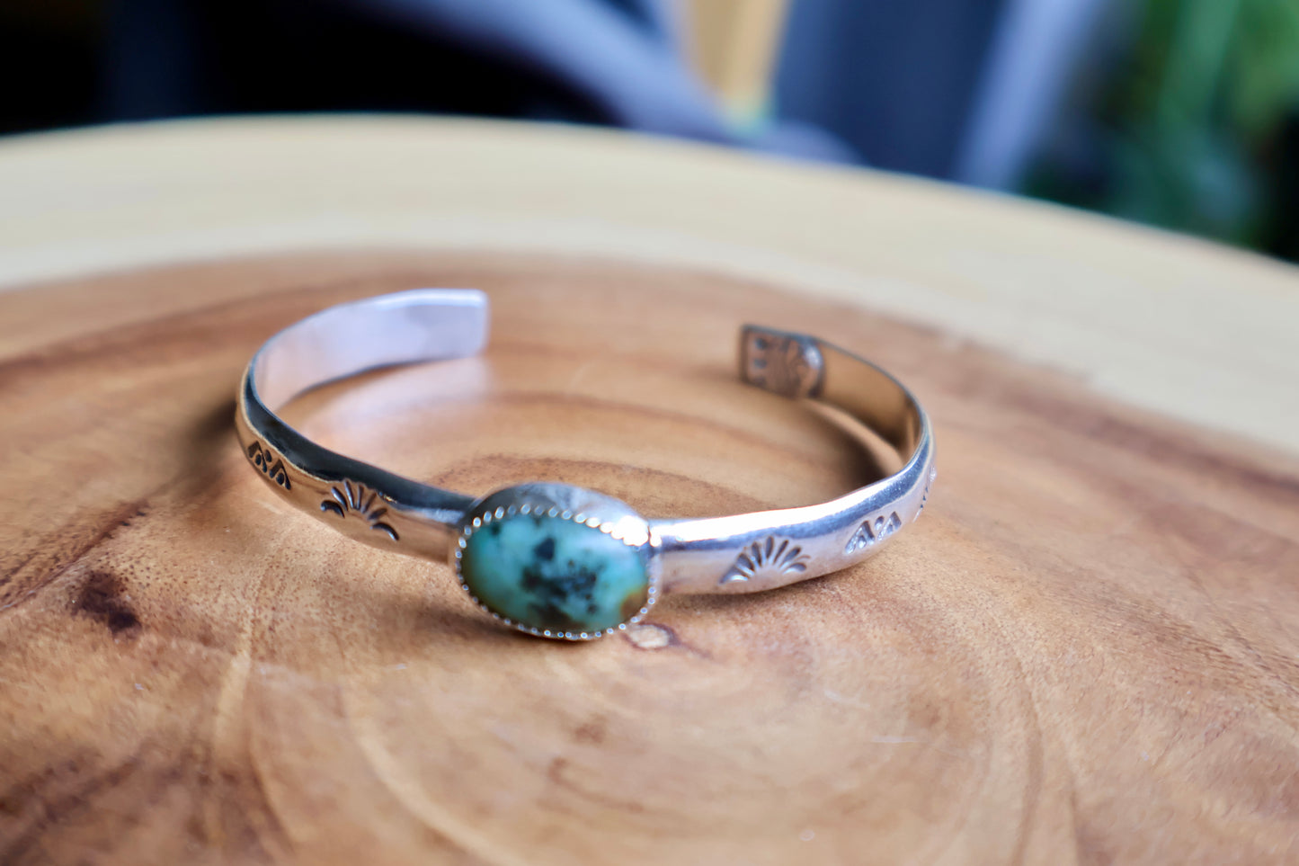 African Turquoise Cuff - 6.5in wrist