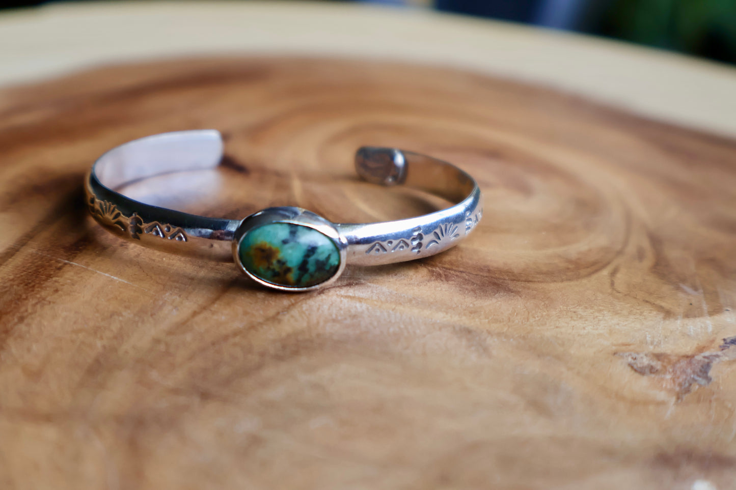 African Turquoise Cuff 6B - 6in wrist