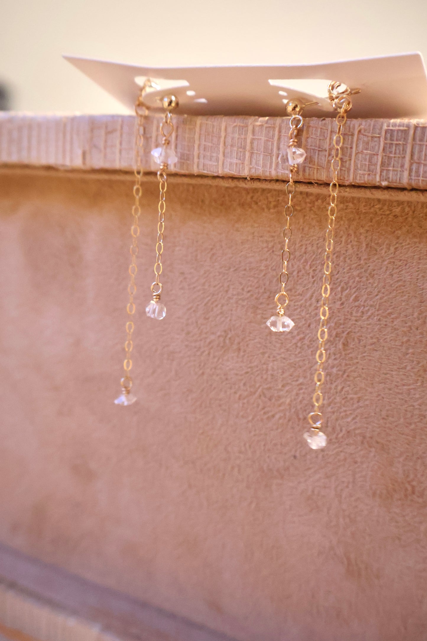 Herkimer Diamond Chain Studs