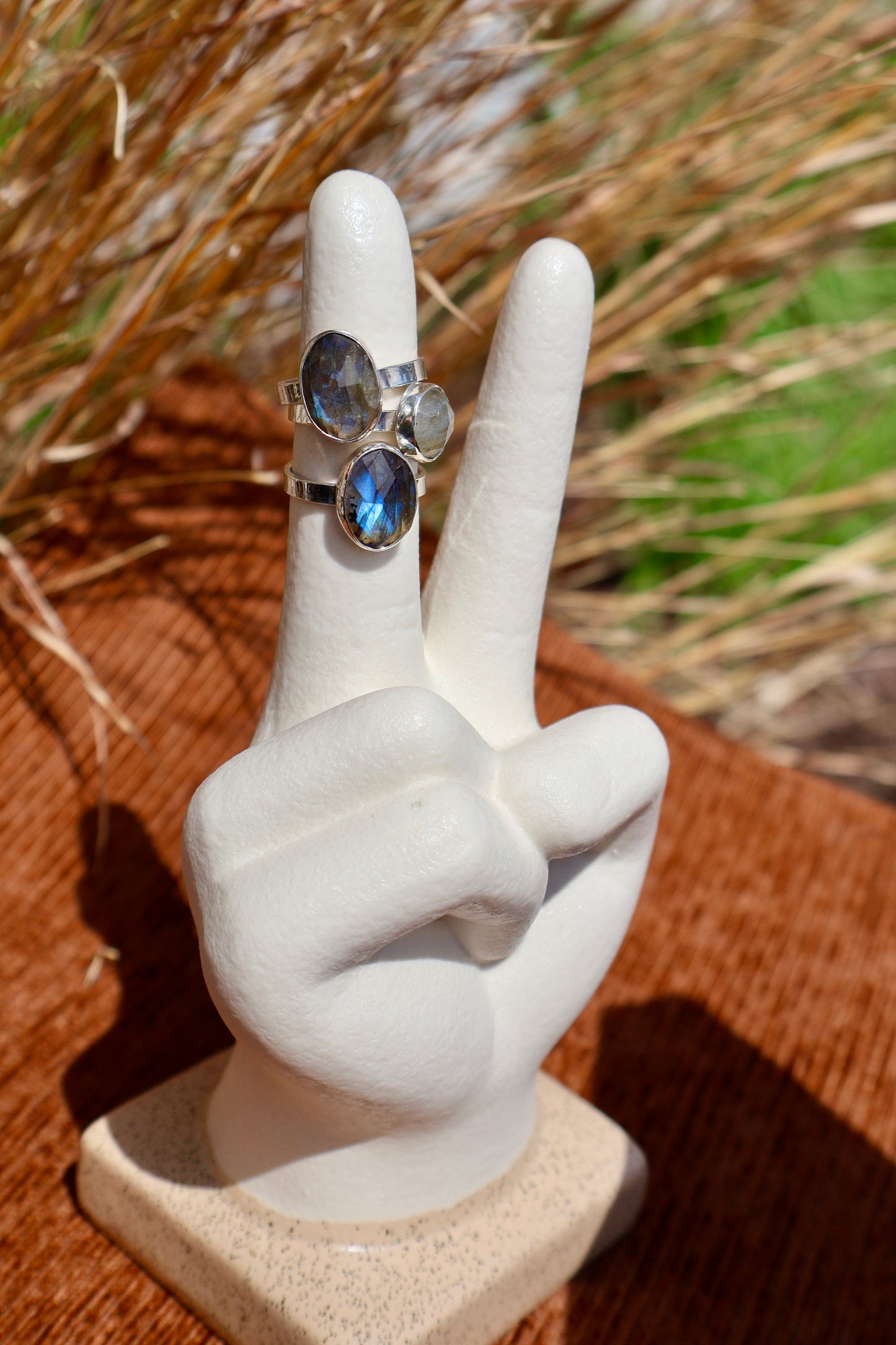 Labradorite Rings - Sizes 7.5, 8.25, 7.25