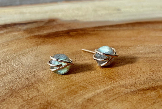 Labradorite Studs